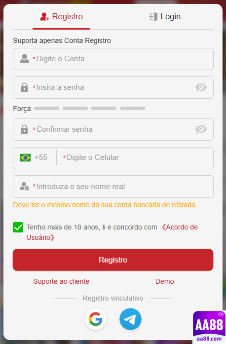 Experiência de Jogos aa88.com
